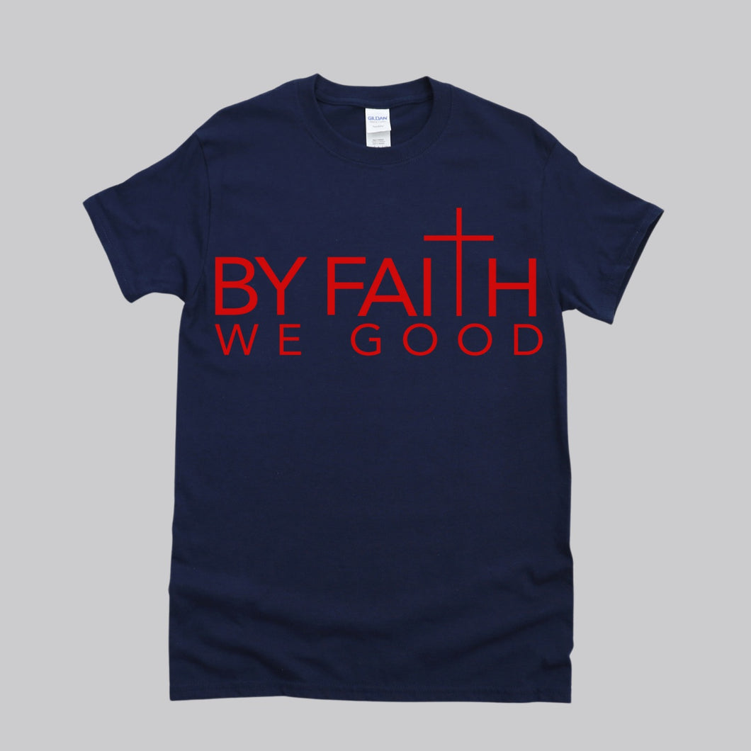 ByFaithWeGood Navy Blue T-Shirt